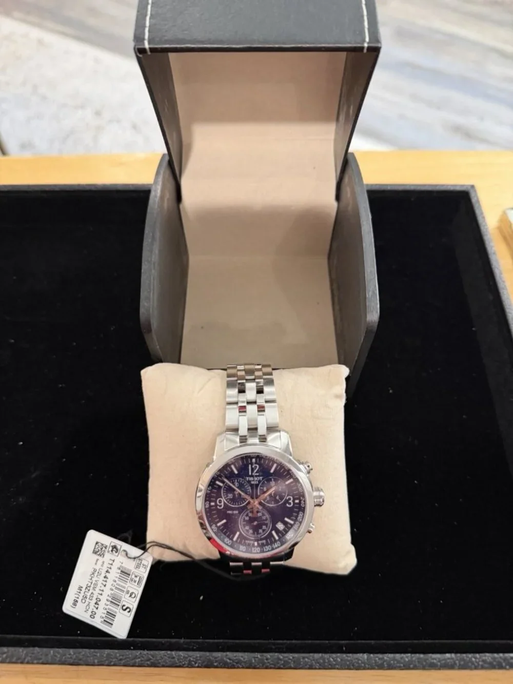 Tissot PRC 200 Chronograph Quartz Blue Dial Men's Watch T114.417.11.047.00